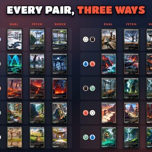 Colour pair chart: every two-colour combination covered by the Retro Japanese Lands