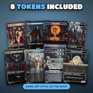 8 matching token cards included with the Edgar Markov · Carnival of Venice Commander EDH proxy deck