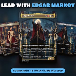 Edgar Markov commander card: custom illustrated art