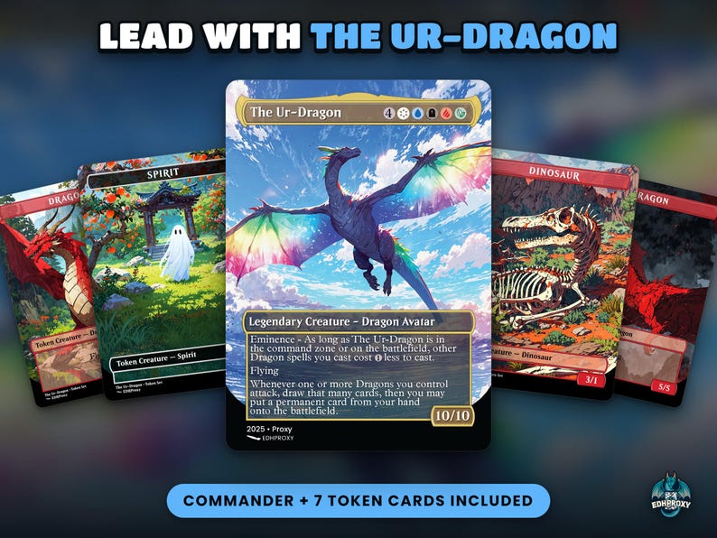 The Ur-Dragon commander card: custom anime art