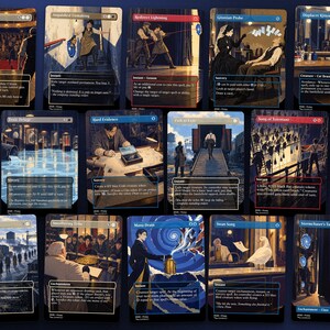 More illustrated proxy cards from the Jace, Multiverse Architect · The Great Transposition Show MTG commander deck