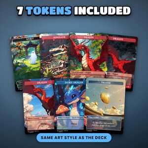 7 matching token cards included with the The Ur-Dragon Commander EDH proxy deck