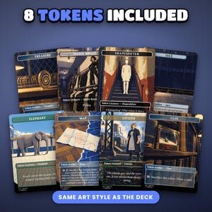 8 matching token cards included with the Jace, Multiverse Architect · The Great Transposition Show Commander EDH proxy deck