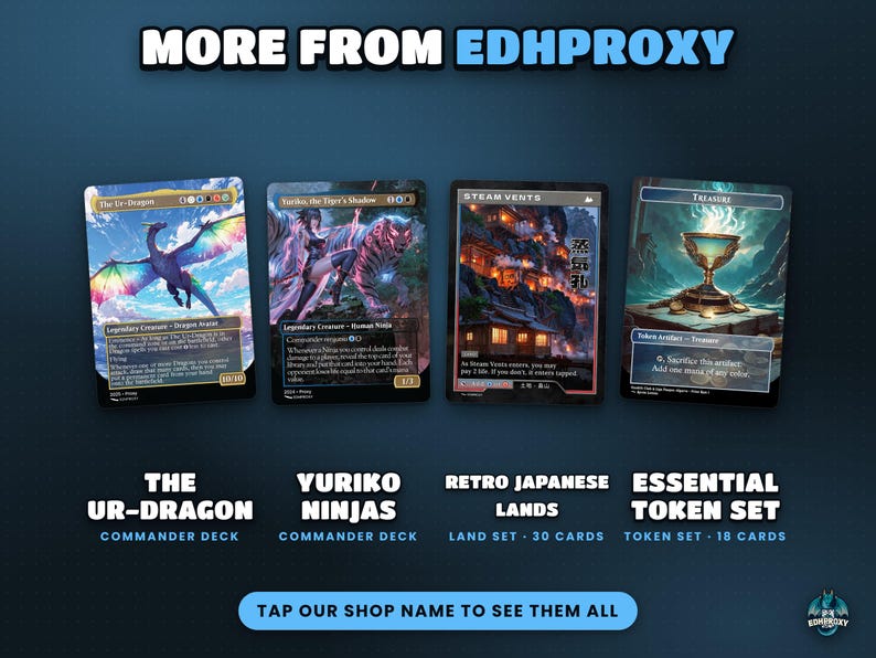 More EDHProxy commander decks and land sets with original art