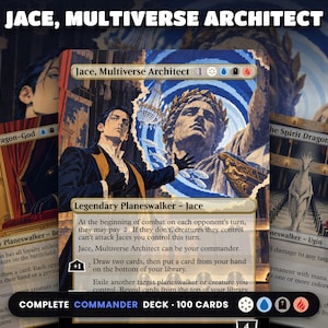 Jace Multiverse Architect Planeswalker Commander Deck: 100 Edwardian Illusionist Proxy Cards