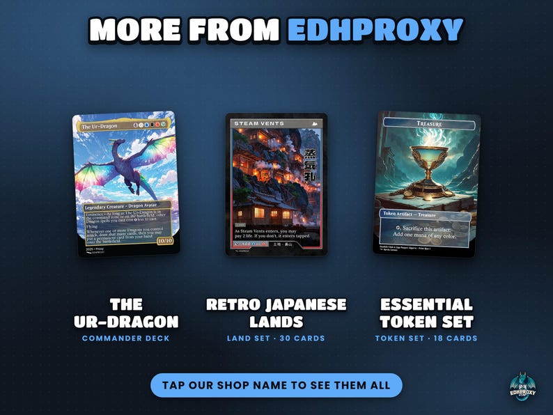 More EDHProxy commander decks and land sets with original art