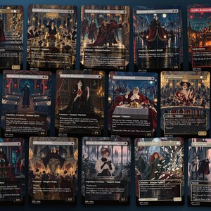 More illustrated proxy cards from the Edgar Markov · Carnival of Venice MTG commander deck