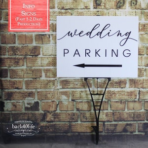 Wedding Parking Bridal Shower Directional Sign W-020a Back40Life image 1