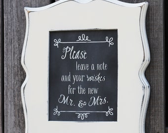 Guestbook Wood Picture Frame with Chalkboard Finish (W-042) - Back40Life