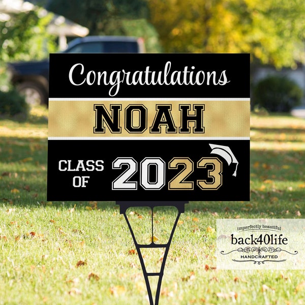 Graduation Announcement Coroplast Yard Sign (S-111l) - Back40Life