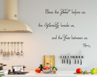 Bless the Food Vinyl Wall Decal (I-034) - Back40Life