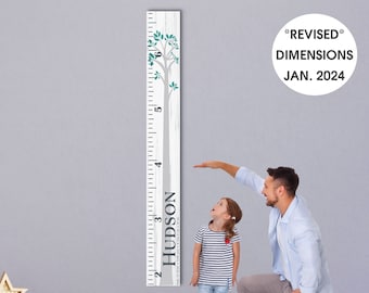 Personalized Wooden Kids Growth Chart - Height Ruler for Boys Girls   Measuring Stick Family Name - Custom Ruler Gift GC-HUD Hudson