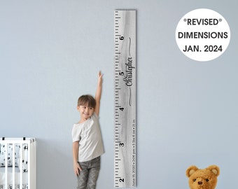 Personalized Wooden Kids Growth Chart Height Ruler for Boys Girls   Measuring Stick Family Name - Custom Ruler Gift GC-CHR Christopher-EXP