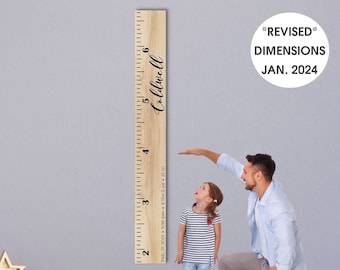 Personalized Wooden Kids Growth Chart - Height Ruler for Boys Girls   Measuring Stick Family Name - Custom Ruler Gift GC-CLD Coldwell