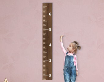 Personalized Wooden Kids Growth Chart - Height Ruler for Boys Girls   Measuring Stick Family Name - Custom Ruler GC-EST Establishment