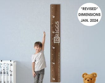 Personalized Wooden Kids Growth Chart - Height Ruler for Boys Girls   Measuring Stick Family Name - Custom Ruler Gift GC-BRG Briggs