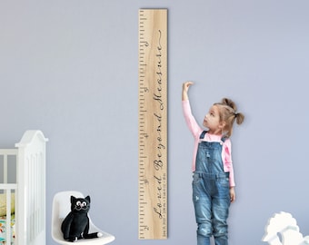 Personalized Wooden Kids Growth Chart - Height Ruler for Boys Girls   Measuring Stick Family Name - Ruler GC-LBM Loved Beyond Measure-EXP