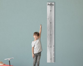 Personalized Wooden Kids Growth Chart - Height Ruler for Boys Girls   Measuring Stick Family Name - Custom Ruler Gift GC-WHT Whitman