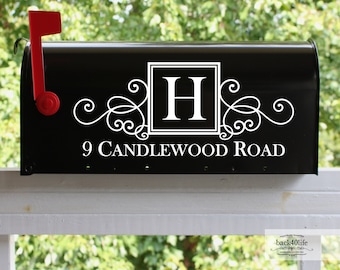 Personalized Mailbox Numbers - Street Address Vinyl Decal - Custom Decorative Numbering Street Name House Number Gift E-004b - Back40Life