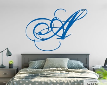 Porcelain Monogram Vinyl Wall Decal (M-006) - Back40Life