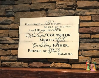 Wonderful Counselor Pallet Style Wood Sign (S-030b) - Back40Life