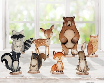 Forest Critters | Set of 8 Double-Sided Acrylic Cutout Shapes - Back40Life (PC-001-D)