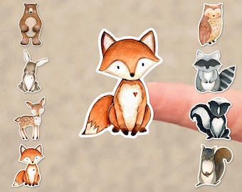 Forest Critter Stickers Silhouette - Set of 96 Sticker Cutout Shapes - Back40Life (PC-001C-1)