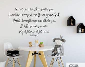 Do Not Fear - Isaiah 41:10 Vinyl Wall Decal (B-011) - Back40Life