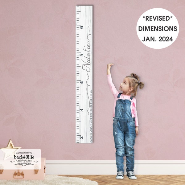 Personalized Wooden Kids Growth Chart - Height Ruler for Boys Girls   Measuring Stick Family Name - Custom Ruler Gift GC-NAT Natalie