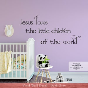 Jesus Loves the Little Children Vinyl Wall Decal K-042 Back40Life Bild 1