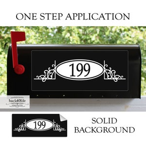 Personalized Mailbox Numbers - Street Address Vinyl Decal - Custom Decorative Numbering Street Name House Number Gift(E-004k-BKG)-Back40Life