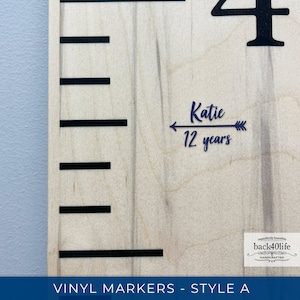 Vinyl Markers for Kids Growth Chart Ruler - Back40Life (K-080A)