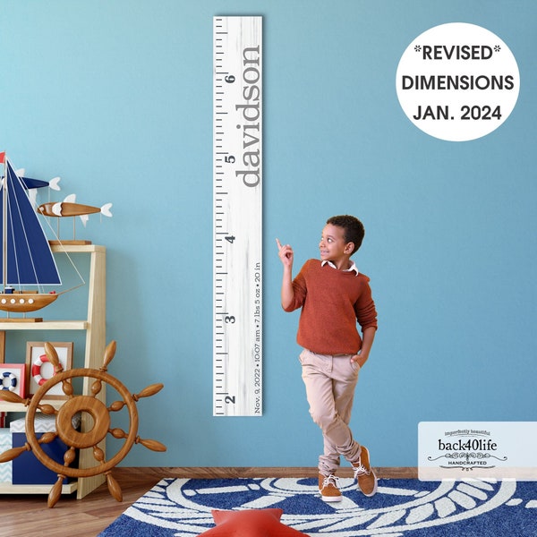 Personalized Wooden Kids Growth Chart - Height Ruler for Boys Girls   Measuring Stick Family Name - Custom Ruler Gift GC-DAV Davidson