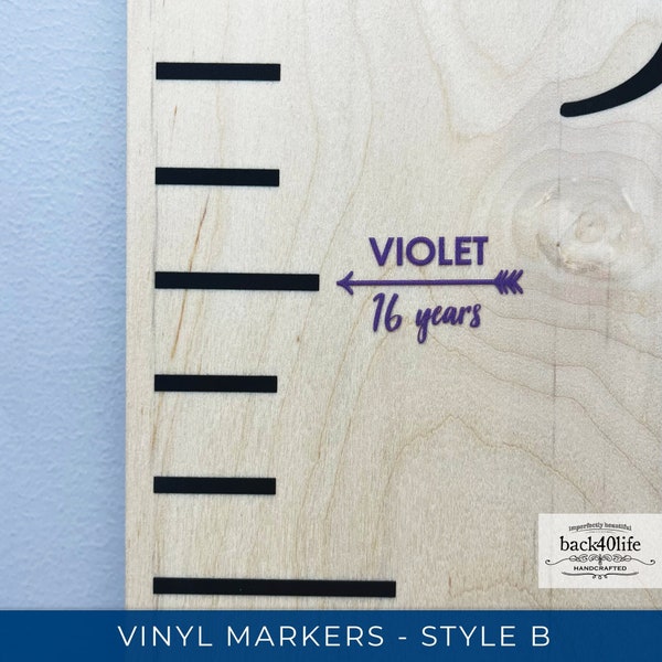 Vinyl Markers for Kids Growth Chart Ruler - Back40Life (K-080B)