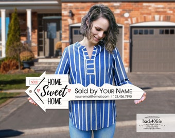 Custom Wooden Realtor Cutout Sign - Personalized Key Home Buyer Cutout | Back40Life