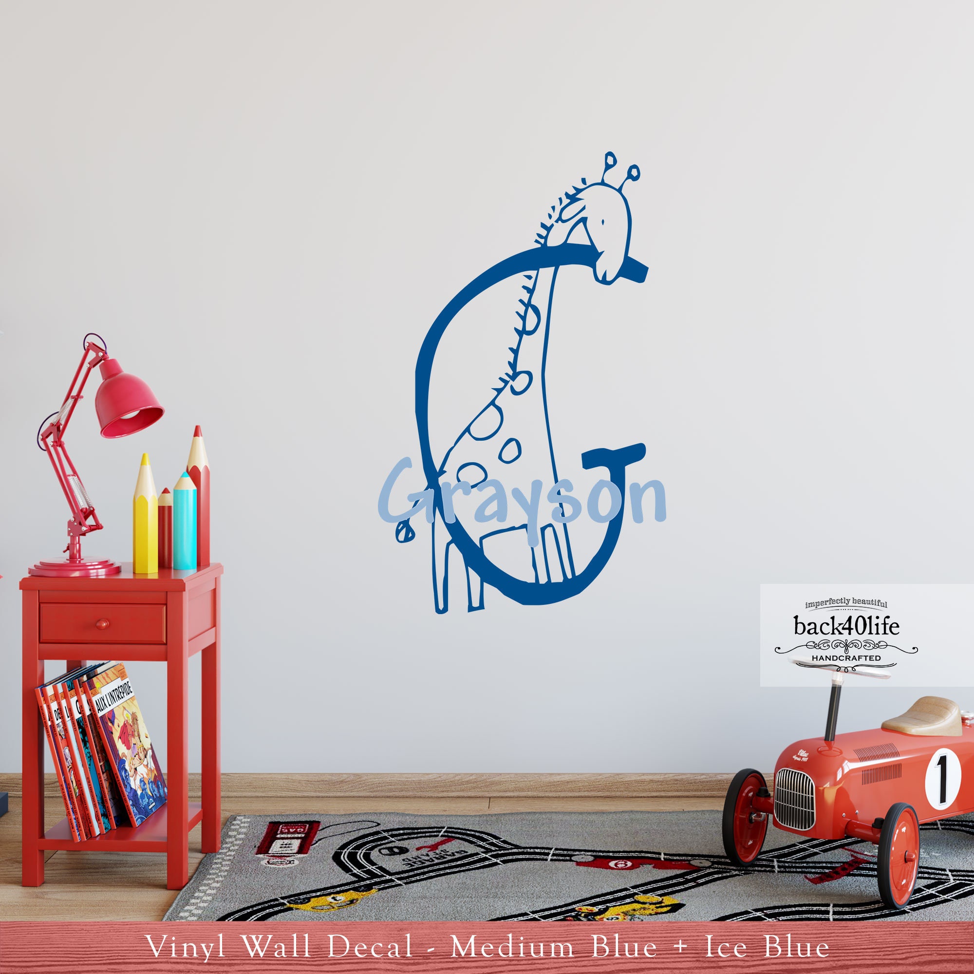 Animal Alphabet Monogram With Name Vinyl Wall Decal (K-018 ...