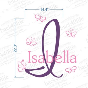 Kid's Monogram and Name with Cute Critters Vinyl Wall Decal K-003 Back40Life image 3