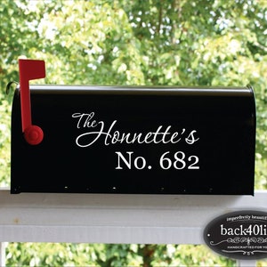 Personalized Mailbox Numbers - Street Address Vinyl Decal - Custom Decorative Numbering Street Name House Number Gift E-004e - Back40Life