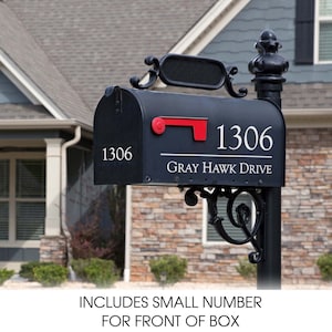 Personalized Mailbox Numbers Street Address Vinyl Decal Custom Decorative Numbering Street Name House Number Gift E-004q Back40Life image 7