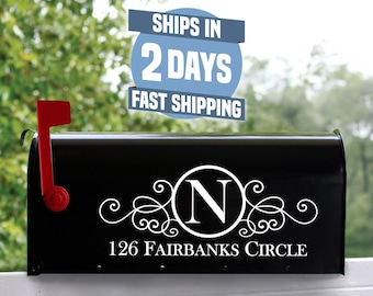 Personalized Mailbox Numbers - Street Address Vinyl Decal - Custom Decorative Numbering Street Name House Number Gift E-004a - Back40Life