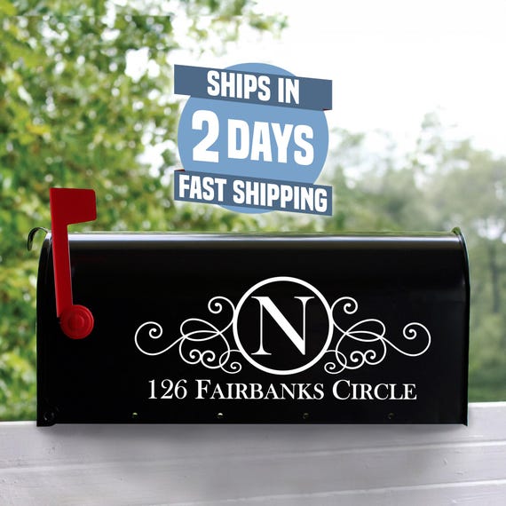 Personalized Mailbox Numbers - Street Address Vinyl Decal - Custom Decorative Numbering Street Name House Number Gift E-004a - Back40Life