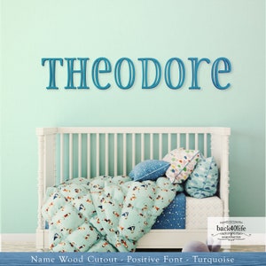 Custom Wooden Name Cutout Sign - Personalized Word Name Phrase Cutout for Boys and Girls (Positive Font) | Back40Life