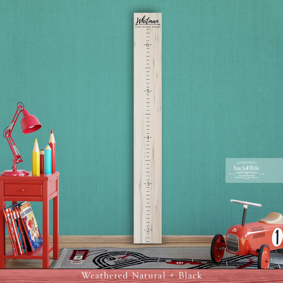 Wooden Kids Growth Height Chart Ruler for Boys and Girls The Etsy