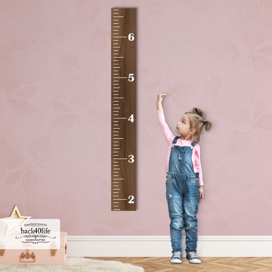 Personalized Wooden Kids Growth Chart - Height Ruler for Boys Girls ...