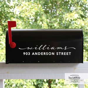 Personalized Mailbox Numbers - Street Address Vinyl Decal - Custom Decorative Numbering Street Name House Number Gift E-004k2 - Back40Life
