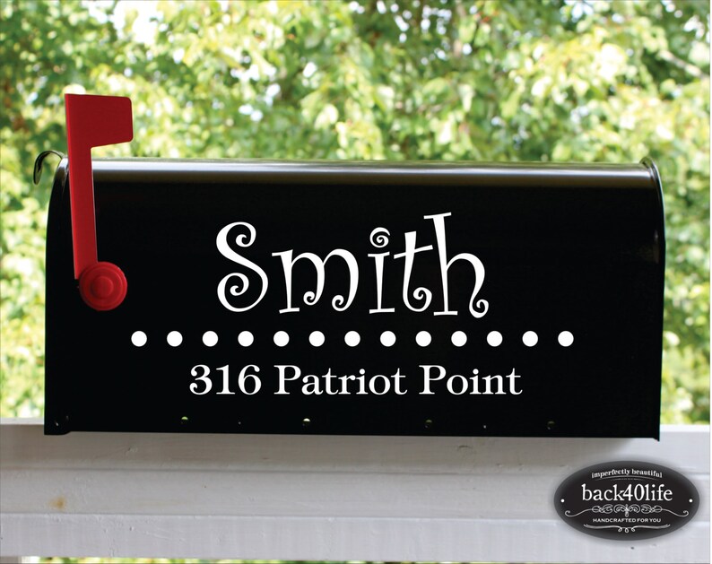 Polka Dot Mailbox Numbers Street Address Vinyl Decal e004f Etsy
