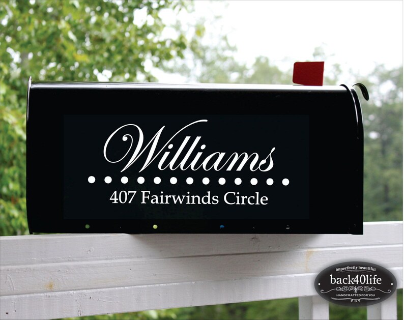 Stylish Mailbox Numbers Street Address Vinyl Decal e004h Etsy