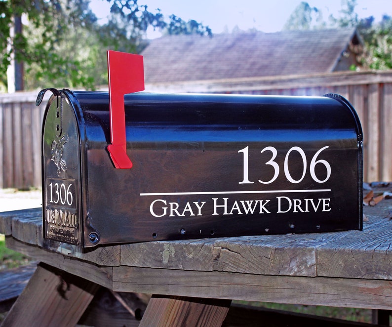 Mailbox Numbers Street Address Vinyl Decal e004q Etsy