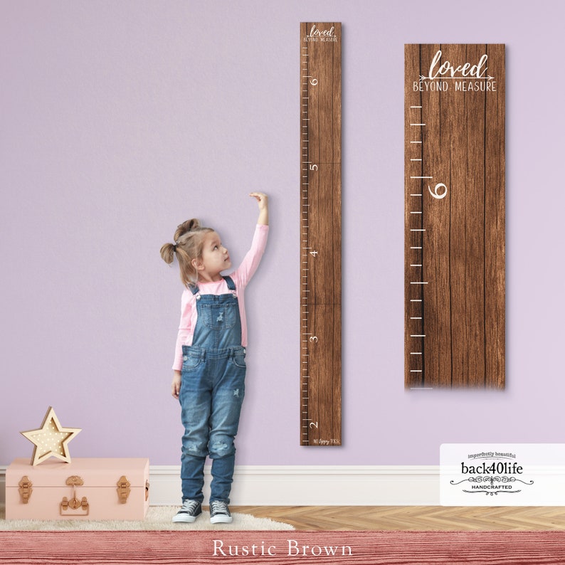 Personalized Wooden Kids Growth Chart Height Ruler for Boys Girls Size Measuring Stick Family Name Custom Ruler Gift Children GC-NTT-3P image 8