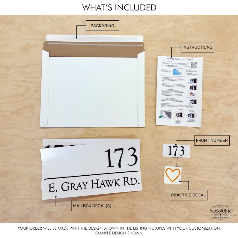 Artistic Mailbox Numbers Street Address Vinyl Decal e004w Etsy